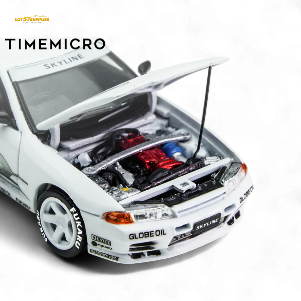 (Pre-Order) TimeMicro Skyline GT-R R32 Los Santos Drift - White 1/64 (ONLINE ORDER ONLY)
