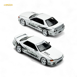 (Pre-Order) TimeMicro Skyline GT-R R32 Los Santos Drift - White 1/64 (ONLINE ORDER ONLY)