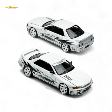 (Pre-Order) TimeMicro Skyline GT-R R32 Los Santos Drift - White 1/64 (ONLINE ORDER ONLY)