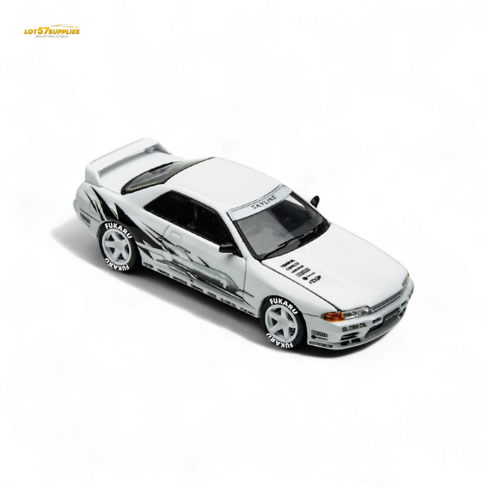 (Pre-Order) TimeMicro Skyline GT-R R32 Los Santos Drift - White 1/64 (ONLINE ORDER ONLY)