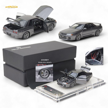 Focal Horizon Skyline GT-R 3rd Gen R32 Nismo S-Tune - Gun Grey - Fully Openable 1:64 (ONLINE ORDER ONLY)