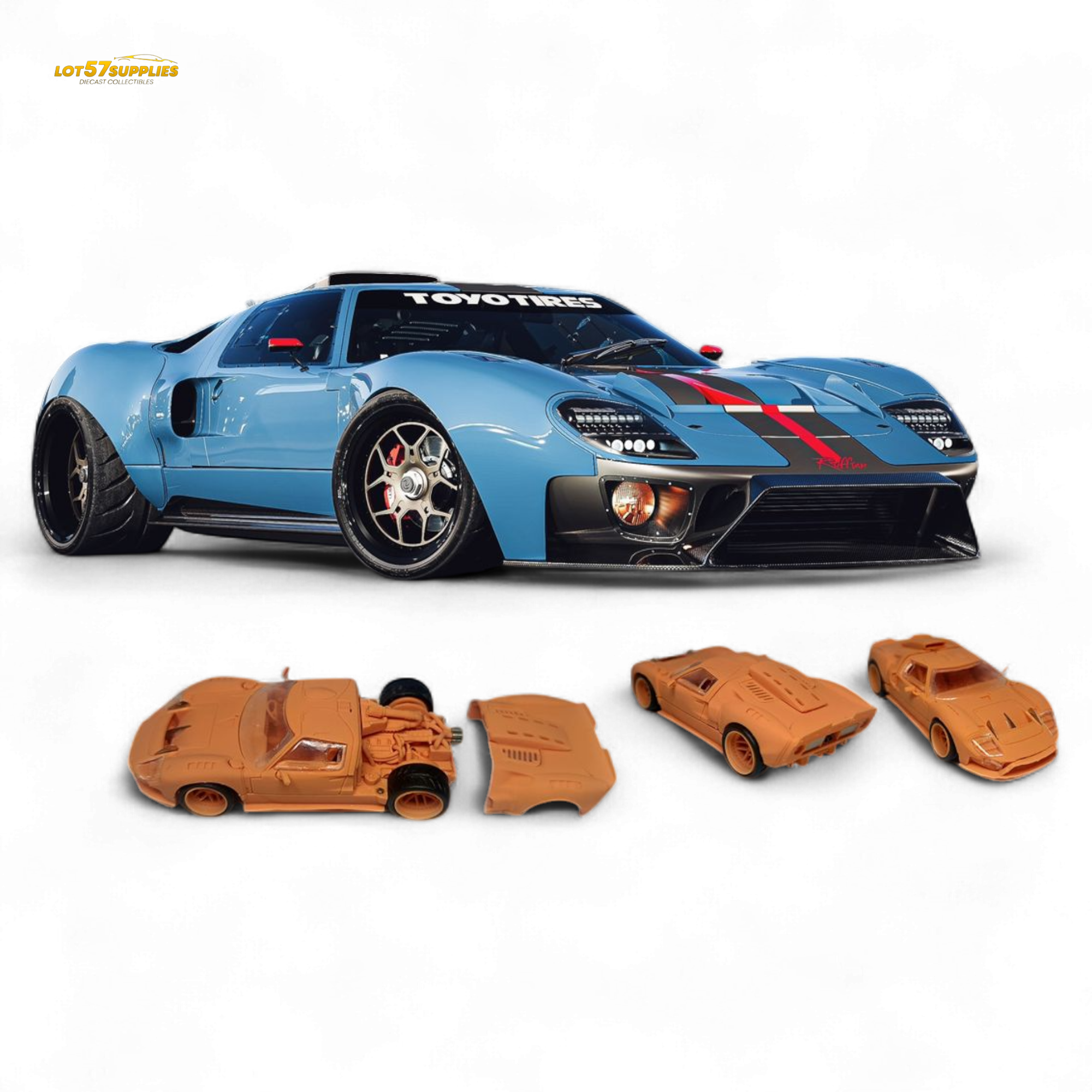(Pre-Order) Rhino Model Ford GT40 - Blue 1/64 (ONLINE ORDER ONLY)