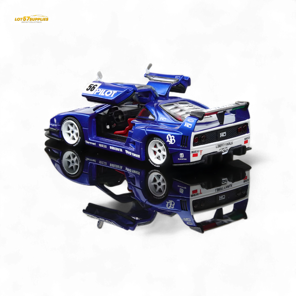 (Pre-Order) Demon King Auto F40 LB-Works Wide-Body Gull Wing Gate Modified - PILOT Livery 1:64 (ONLINE ORDER ONLY)