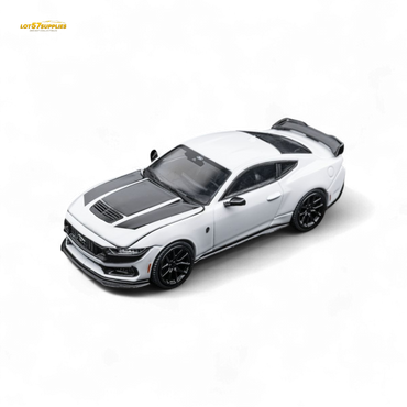 (Pre-Order) DCM Mustang Dark Horse - Crystal White - Black Wheels 1:64 (Online Order Only)