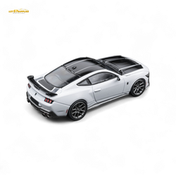 (Pre-Order) DCM Mustang Dark Horse - Crystal White - Titanium Wheels 1:64 (Online Order Only)