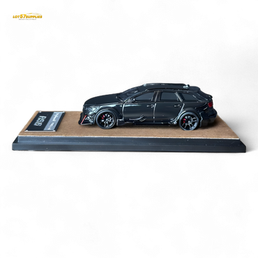 Qidian Model Audi RS6 Avant (C7) Crock Station wagon DTM Wide-Body Modified - Black 1/64 (ONLINE ORDER ONLY)