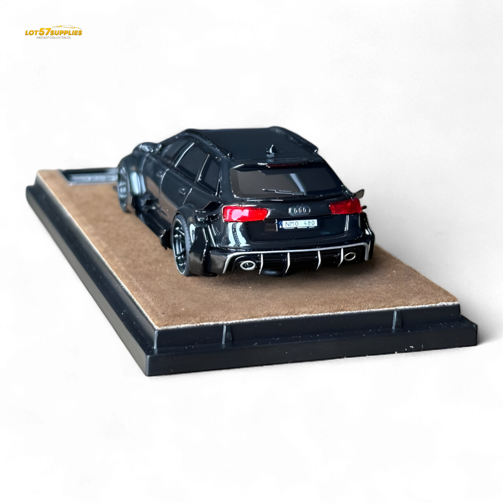 Qidian Model Audi RS6 Avant (C7) Crock Station wagon DTM Wide-Body Modified - Black 1/64 (ONLINE ORDER ONLY)