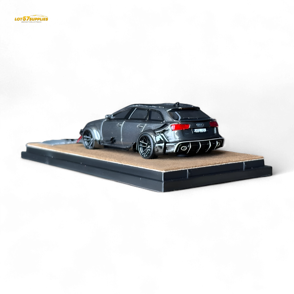 Qidian Model Audi RS6 Avant (C7) Crock Station wagon DTM Wide-Body Modified  - Gungrey 1/64 (ONLINE ORDER ONLY)