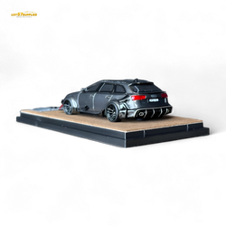Qidian Model Audi RS6 Avant (C7) Crock Station wagon DTM Wide-Body Modified  - Gungrey 1/64 (ONLINE ORDER ONLY)