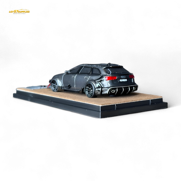 Qidian Model Audi RS6 Avant (C7) Crock Station wagon DTM Wide-Body Modified  - Gungrey 1/64 (ONLINE ORDER ONLY)