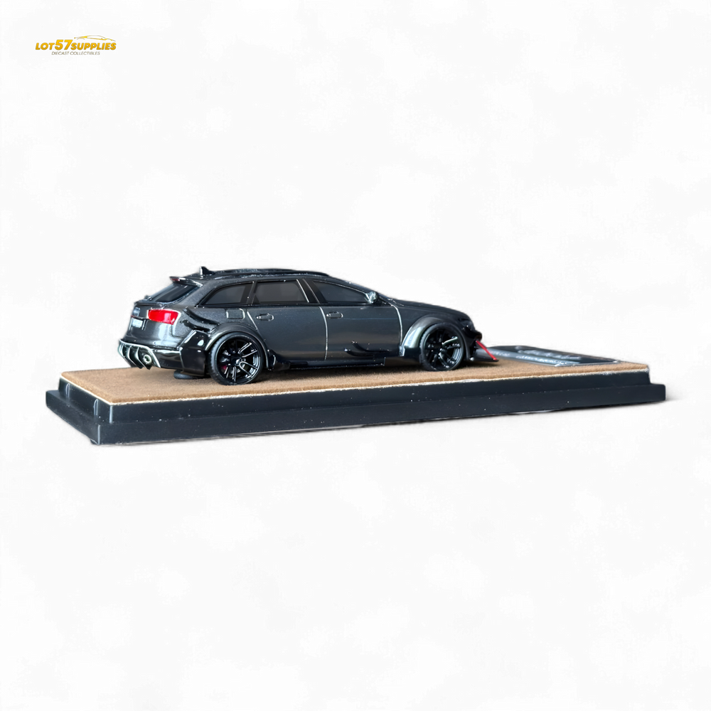Qidian Model Audi RS6 Avant (C7) Crock Station wagon DTM Wide-Body Modified  - Gungrey 1/64 (ONLINE ORDER ONLY)