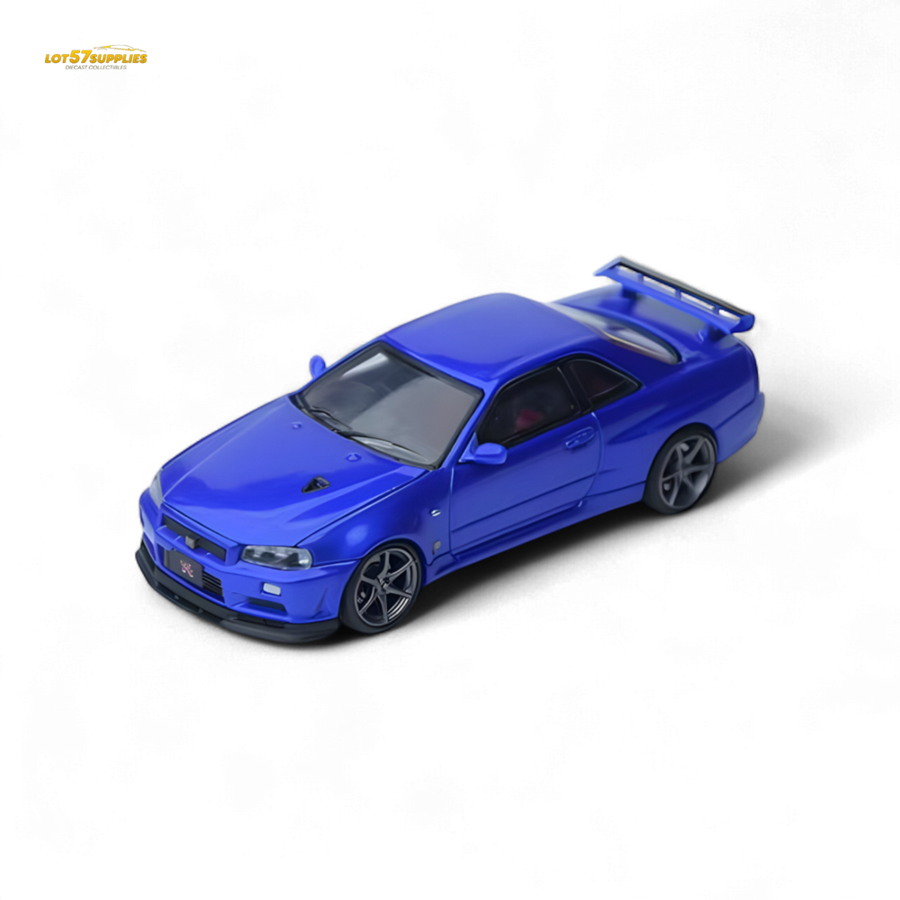 Focal Horizon Skyline GT-R R34 V-SPEC-II - Bayside Blue 1:64 (ONLINE ORDER ONLY)