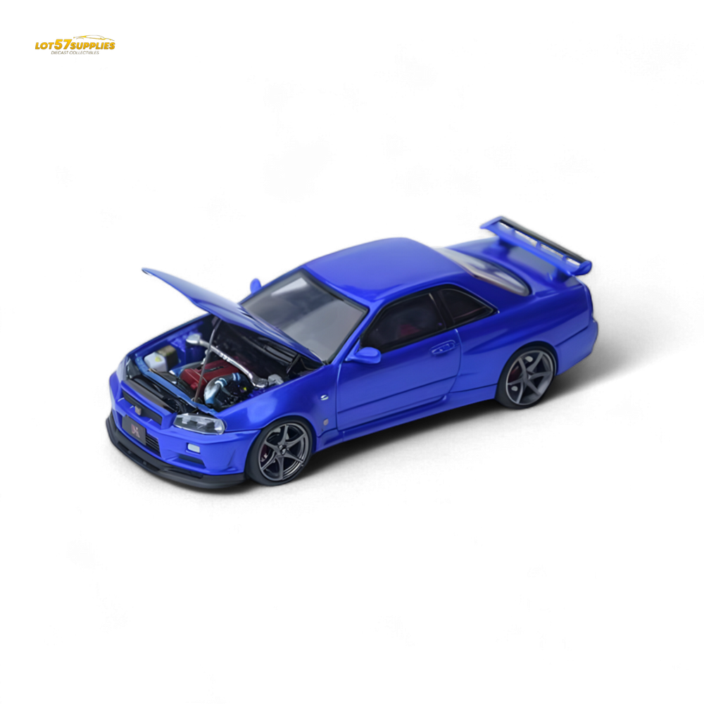 Focal Horizon Skyline GT-R R34 V-SPEC-II - Bayside Blue 1:64 (ONLINE ORDER ONLY)