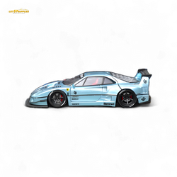 (Pre-Order) Star Model F40 LB-Works WideBody - Ice Blue Ordinary 1:64 (ONLINE ORDER ONLY)