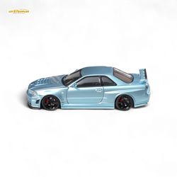Fuji Skyline R34 GT-R Nismo Z-Tune - Ice Blue 1:64 (ONLINE ORDER ONLY)