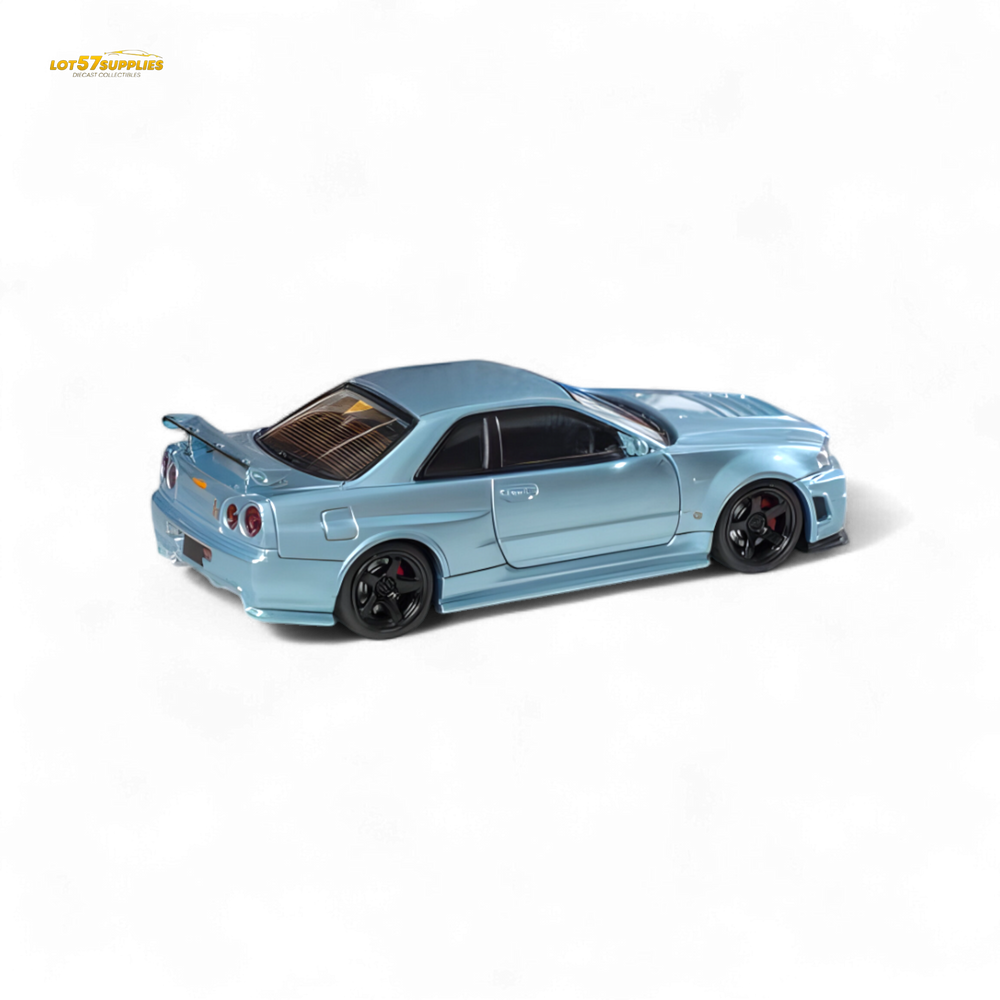 Fuji Skyline R34 GT-R Nismo Z-Tune - Ice Blue 1:64 (ONLINE ORDER ONLY)