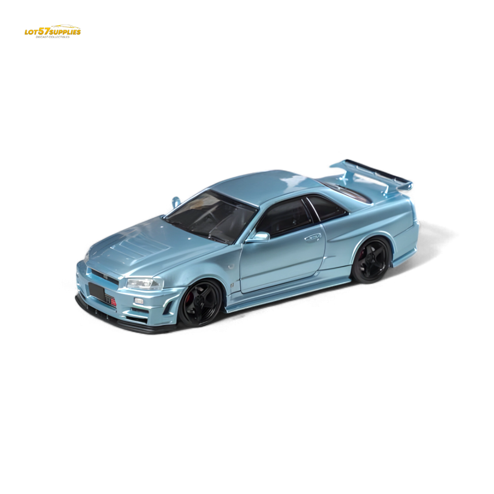 Fuji Skyline R34 GT-R Nismo Z-Tune - Ice Blue 1:64 (ONLINE ORDER ONLY)