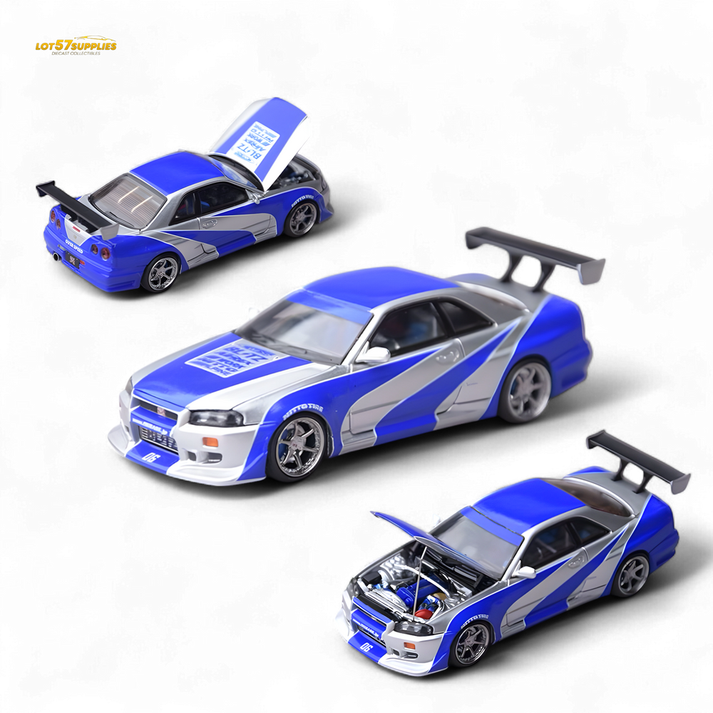 Focal Horizon Skyline GT-R R34 - NFS Silver Blue 1:64 (ONLINE ORDER ONLY)