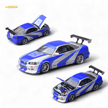 Focal Horizon Skyline GT-R R34 - NFS Silver Blue 1:64 (ONLINE ORDER ONLY)