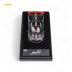 (Pre-Order) LCD Pagani Imola - Matte Black Carbon with Italian Flag 1:64 (ONLINE ORDER ONLY)