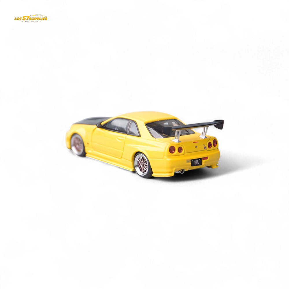 Focal horizon Skyline GT-R R34 Z-Tune Carbon-Hood Version - Yellow 1:64 (ONLINE ORDER ONLY)