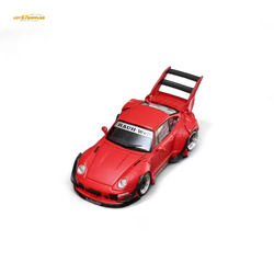 (Pre-Order) Street Weapon RWB 993 NAGINATA RED LIVERY - HIGHER TAIL SINGLE EXHAUST - 1:64 (ONLINE ORDER ONLY)