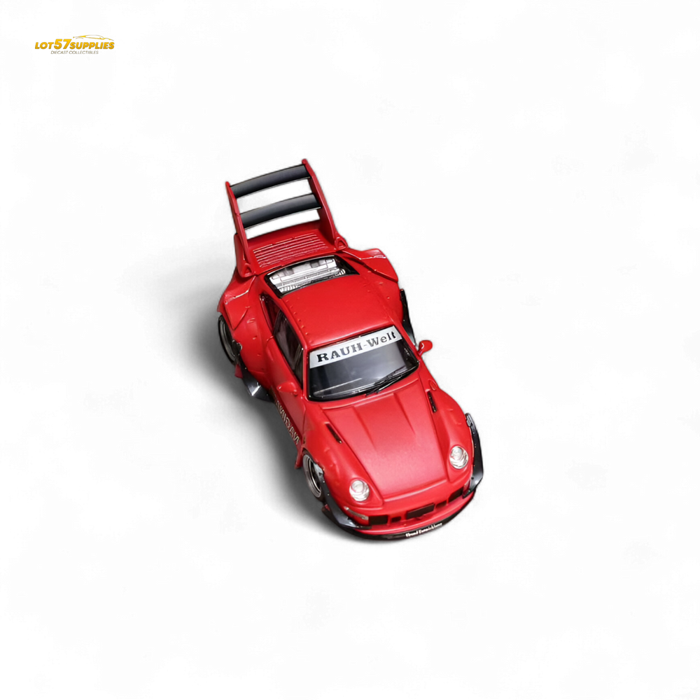 (Pre-Order) Street Weapon RWB 993 NAGINATA RED LIVERY - HIGHER TAIL SINGLE EXHAUST - 1:64 (ONLINE ORDER ONLY)
