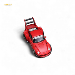 (Pre-Order) Street Weapon RWB 993 NAGINATA RED LIVERY - HIGHER TAIL SINGLE EXHAUST - 1:64 (ONLINE ORDER ONLY)