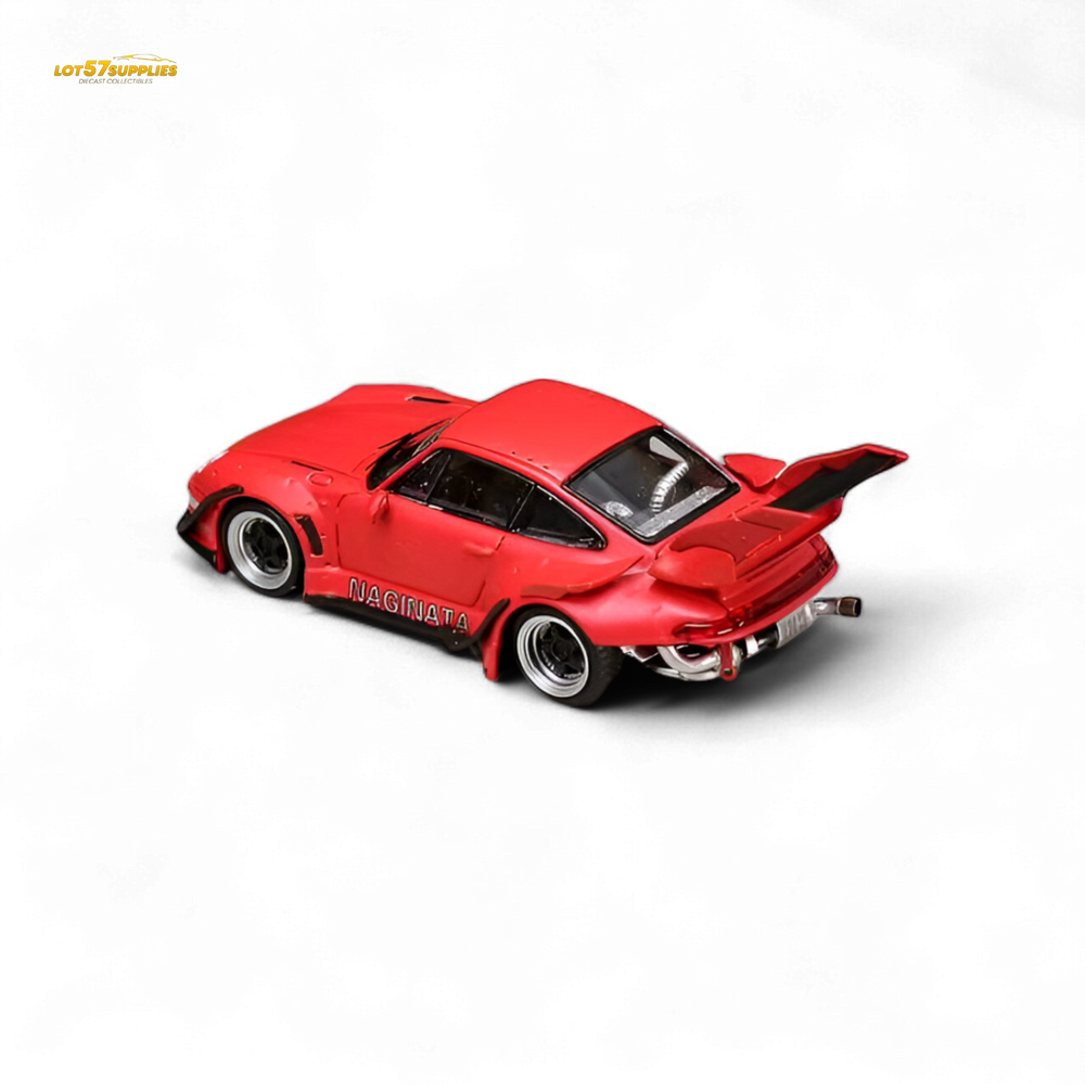 (Pre-Order) Street Weapon RWB 993 NAGINATA RED LIVERY - HIGHER TAIL SINGLE EXHAUST - 1:64 (ONLINE ORDER ONLY)