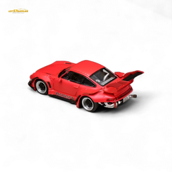 (Pre-Order) Street Weapon RWB 993 NAGINATA RED LIVERY - HIGHER TAIL SINGLE EXHAUST - 1:64 (ONLINE ORDER ONLY)