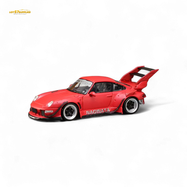 (Pre-Order) Street Weapon RWB 993 NAGINATA RED LIVERY - HIGHER TAIL SINGLE EXHAUST - 1:64 (ONLINE ORDER ONLY)