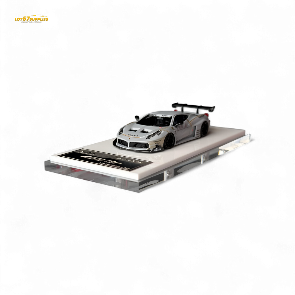 Flame Supercar LB458GT LB Wide-Body - Matte Grey 1:64 Resin (ONLINE ORDER ONLY)