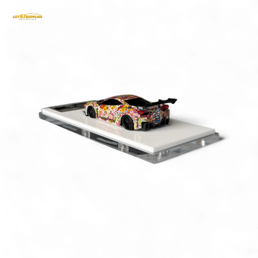 Flame Supercar LB458GT LB Wide-Body - Takashi Murakami Flower Livery - Glows in dark 1:64 Resin (ONLINE ORDER ONLY)