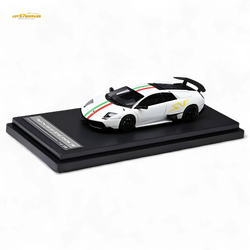 High Rev Model Lamborghini Murcielago LP670-4 SV - White Italian Stripes 1:64 (ONLINE ORDER ONLY)