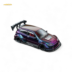 DCM Kevmannz 1996 EG6 Hatchback Black Wheels - Chameleon - Short Spoiler 1:64 (ONLINE ORDER ONLY)