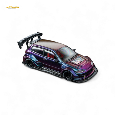 DCM Kevmannz 1996 EG6 Hatchback Black Wheels - Chameleon - Short Spoiler 1:64 (ONLINE ORDER ONLY)