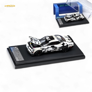 (Pre-Order) Stance Hunters Dodge Challenger SRT Hellcat M90 Arctic Camo White Blue - White Blue 1:64 (ONLINE ORDER ONLY)