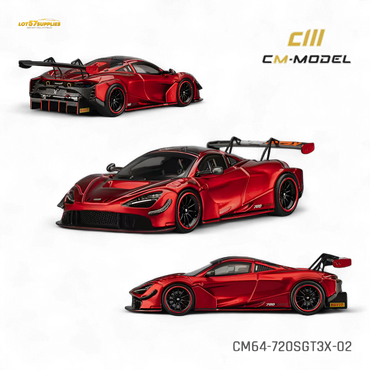 (Pre-Order) CM Model McLaren 720S GT3X - Metallic Red 1:64 (ONLINE ORDER ONLY)