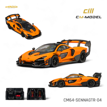 (Pre-Order) CM Model McLaren Senna GTR - Papaya Orange 1:64 (ONLINE ORDER ONLY)