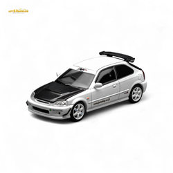 (Pre-Order) Motorhelix Honda Civic Type R (EK9) - J's Racing Livery White 1:64 (ONLINE ORDER ONLY)