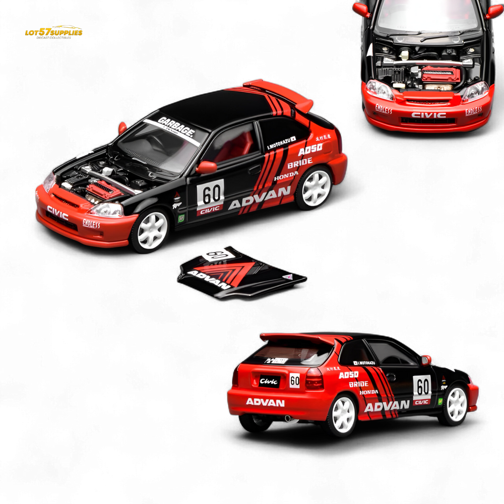 (Pre-Order) Motorhelix Honda Civic Type R (EK9) - Advan Livery 1:64 (ONLINE ORDER ONLY)