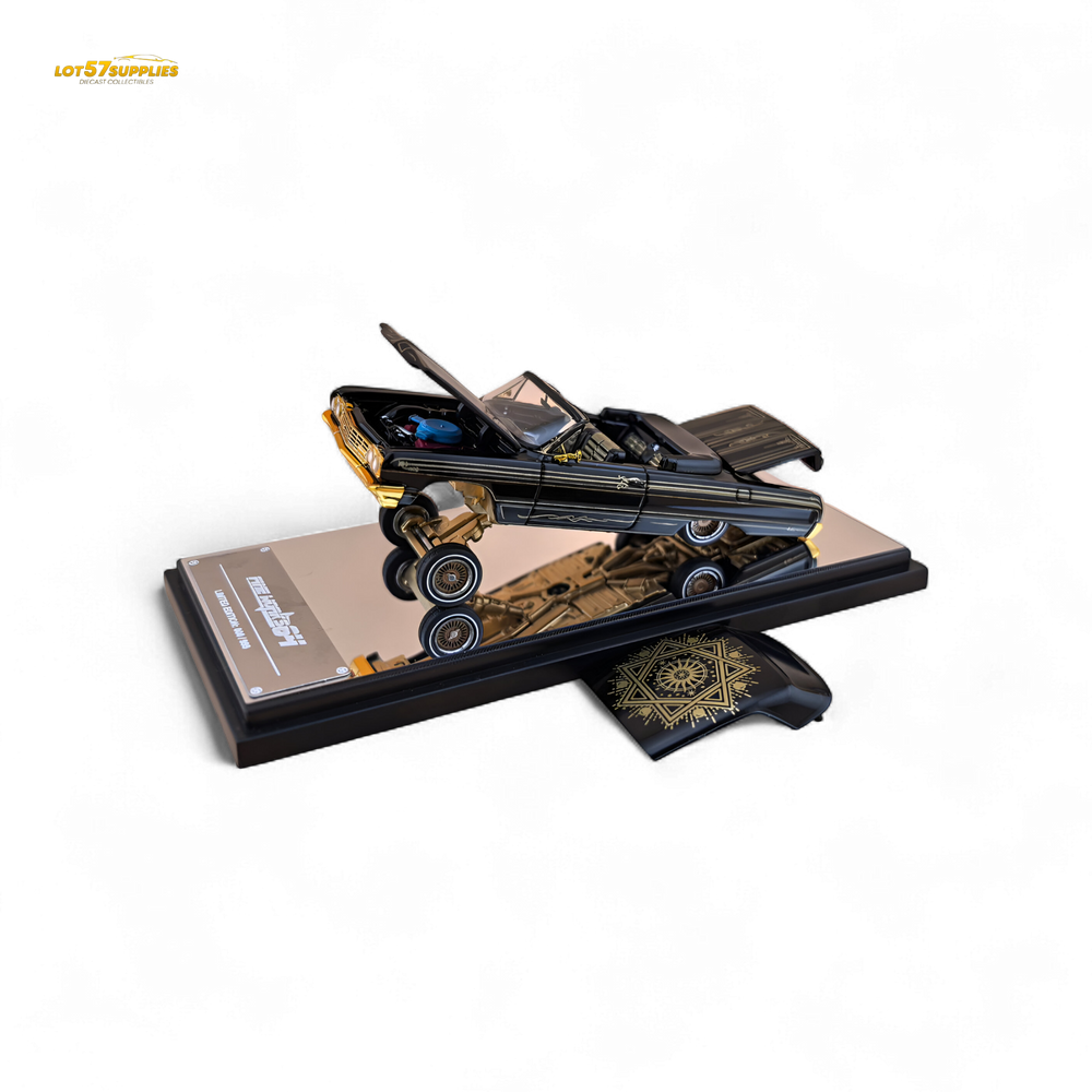 Fine Works64 Impala Lowrider - Black Gold Livery Ordinary 1:64 (ONLINE ORDER ONLY)