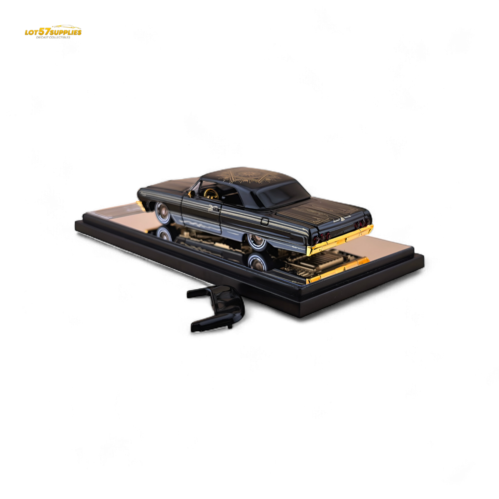 Fine Works64 Impala Lowrider - Black Gold Livery Ordinary 1:64 (ONLINE ORDER ONLY)