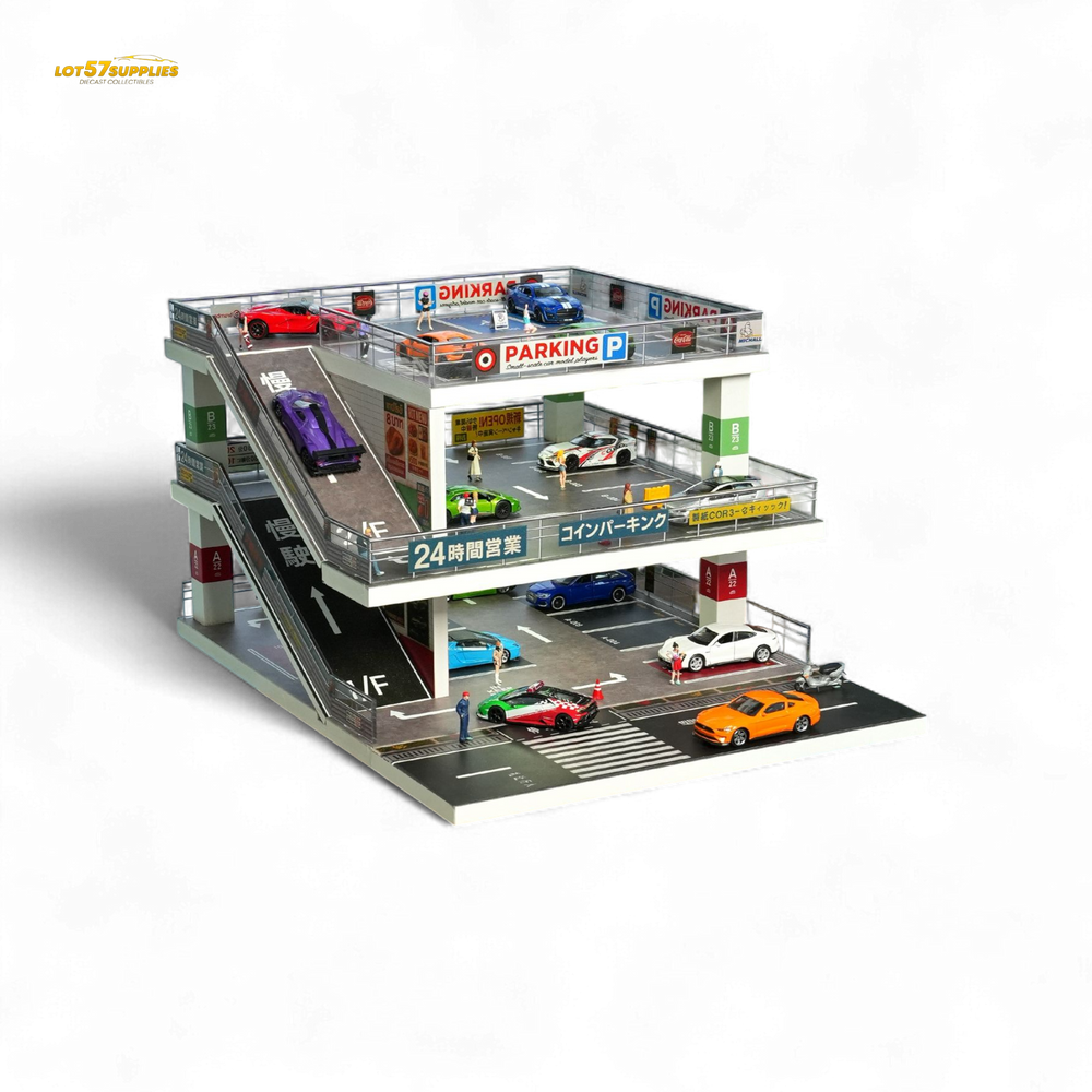 (Pre-Order) Shou Cang Jia Japanese Ramp Parking Lot - Dark Green 1:64 (ONLINE ORDER ONLY)