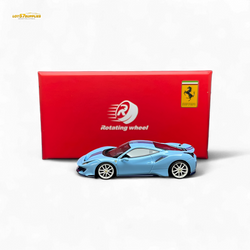 Rotating Wheel 488 Pista - Prata Blue - Foshan Show 2025 1:64 (ONLINE ORDER ONLY)