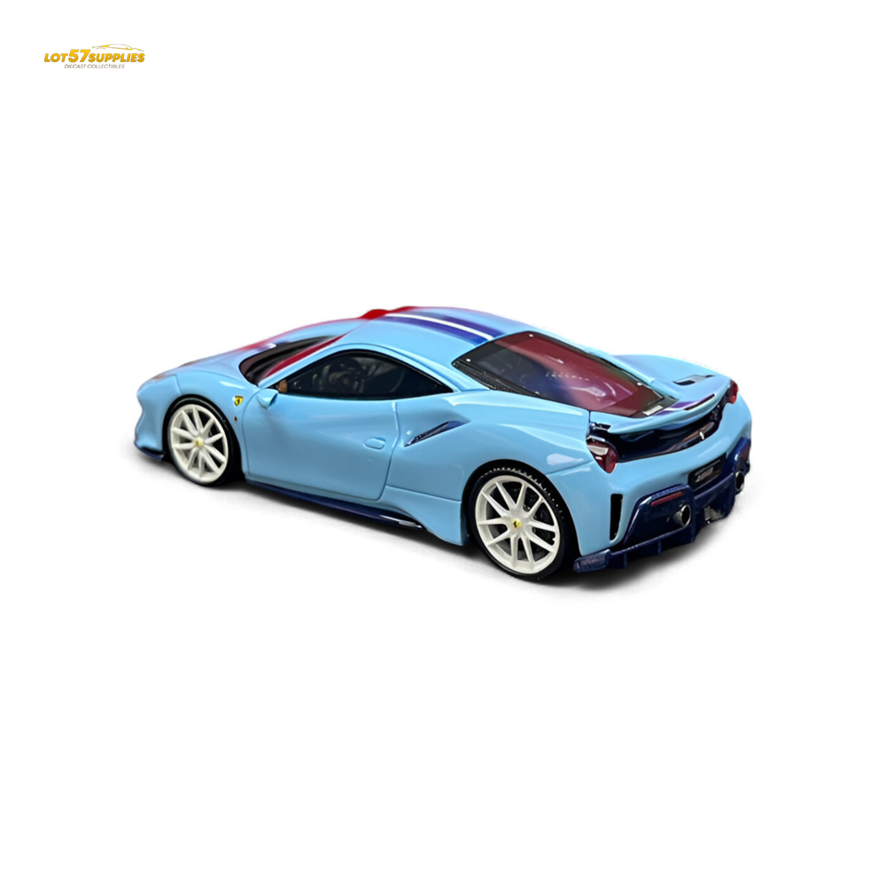 Rotating Wheel 488 Pista - Prata Blue - Foshan Show 2025 1:64 (ONLINE ORDER ONLY)