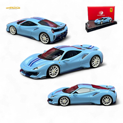 Rotating Wheel 488 Pista - Prata Blue - Foshan Show 2025 1:64 (ONLINE ORDER ONLY)