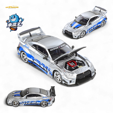 (Pre-Order) Demon King Auto GTR35 RR - Metal Blueberry Livery 1:64 (ONLINE ORDER ONLY)