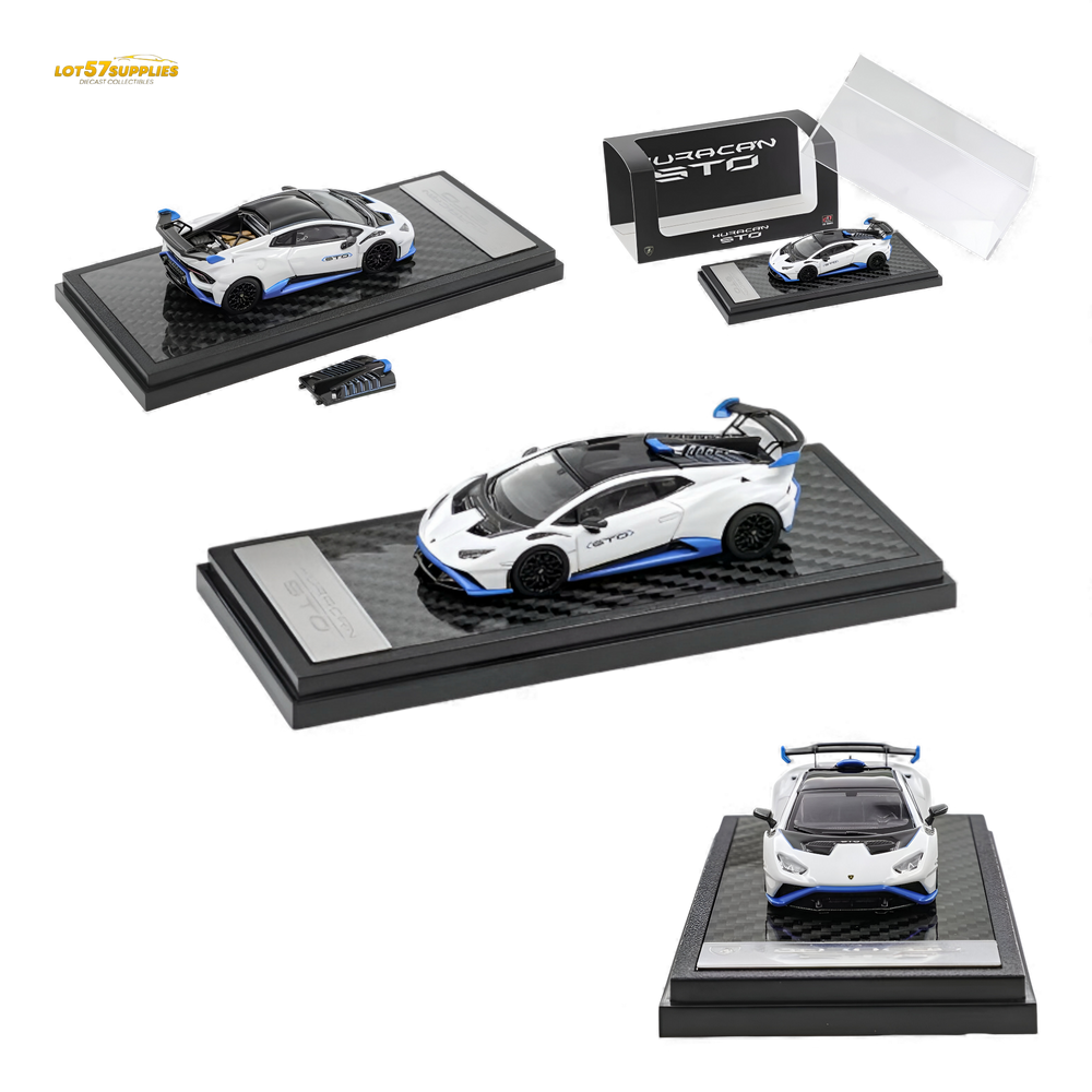 (Pre-Order) LCD Lamborghini Huracan STO - White 1:64 (ONLINE ORDER ONLY)