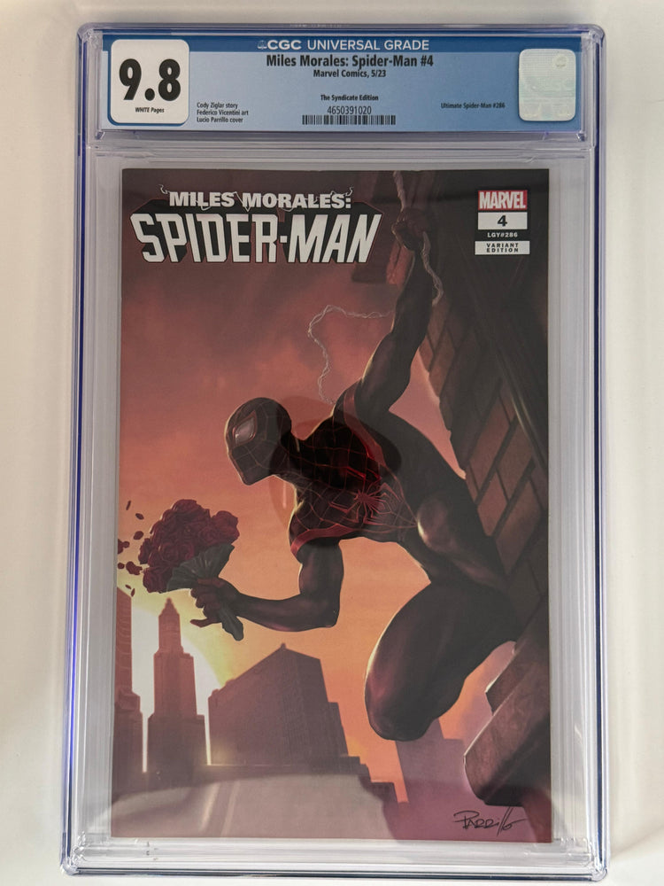 Miles Morales: Spider-Man #4 CGC 9.8 Blue Label Parrillo Exclusive Var (ONLINE ORDER ONLY)